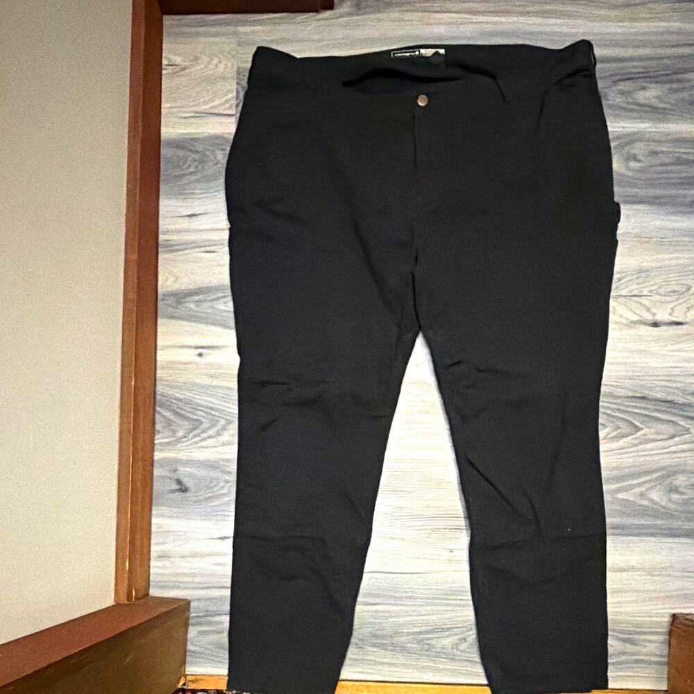 Carhartt Womens 22 Regular 29 Inseam Black Rugged Flex Double Front Work Pants
